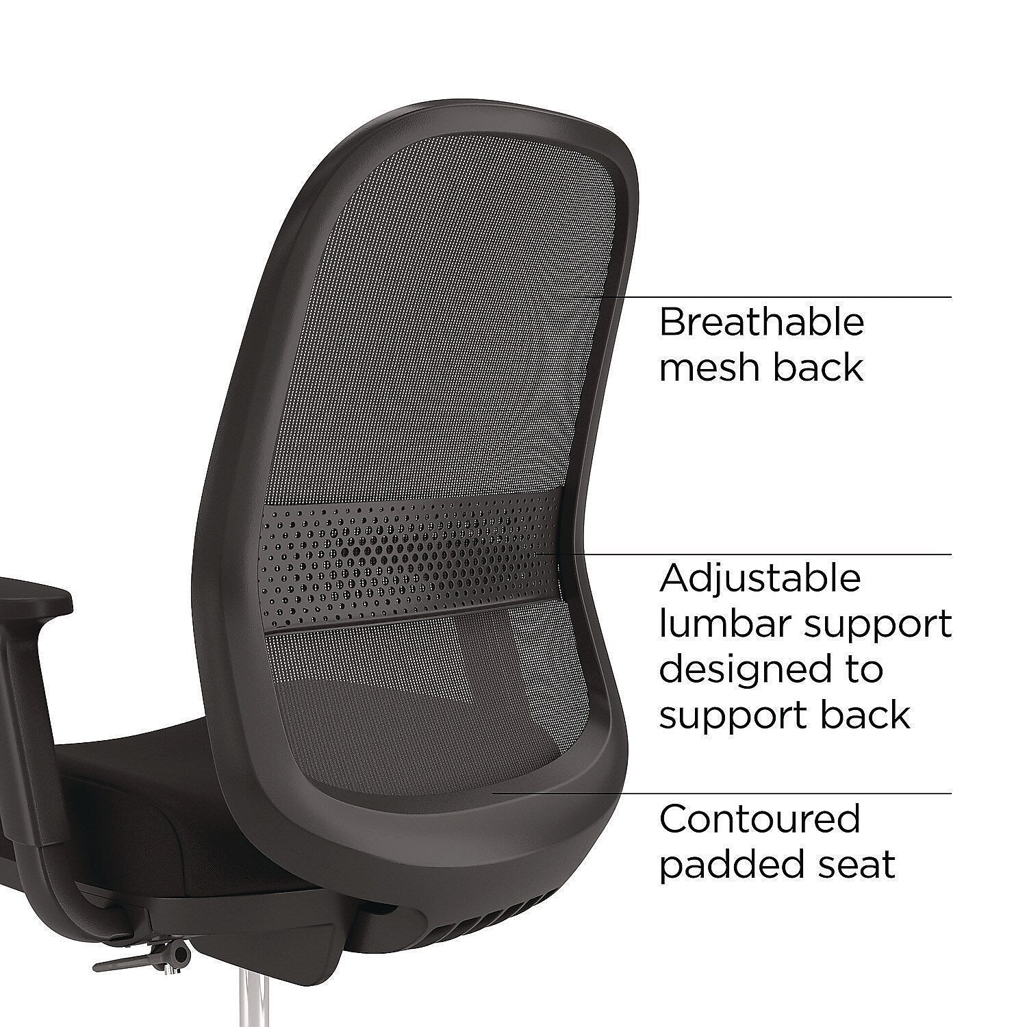 Alera Kempton Ergonomic Fabric Task Chair, Black (ALEKP46BME17)