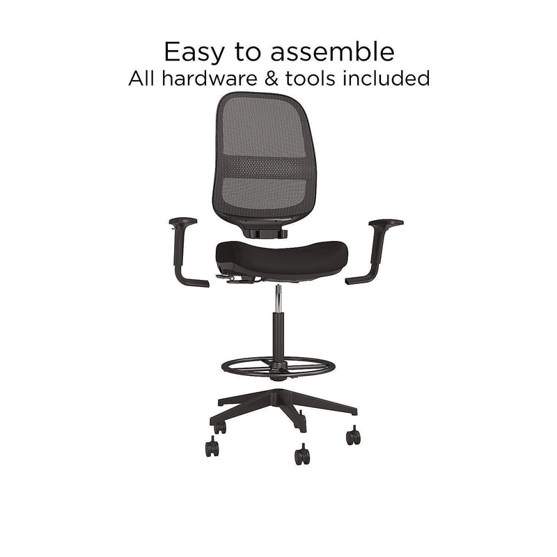 Alera Kempton Ergonomic Fabric Task Chair, Black (ALEKP46BME17)