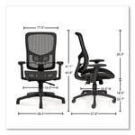 Alera Hollins Ergonomic Mesh Swivel Task Chair, Black (ALEHL42BME18)