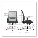 Alera Ashdale Ergonomic Mesh Swivel Task Chair, Black (ALEAD41BME17)