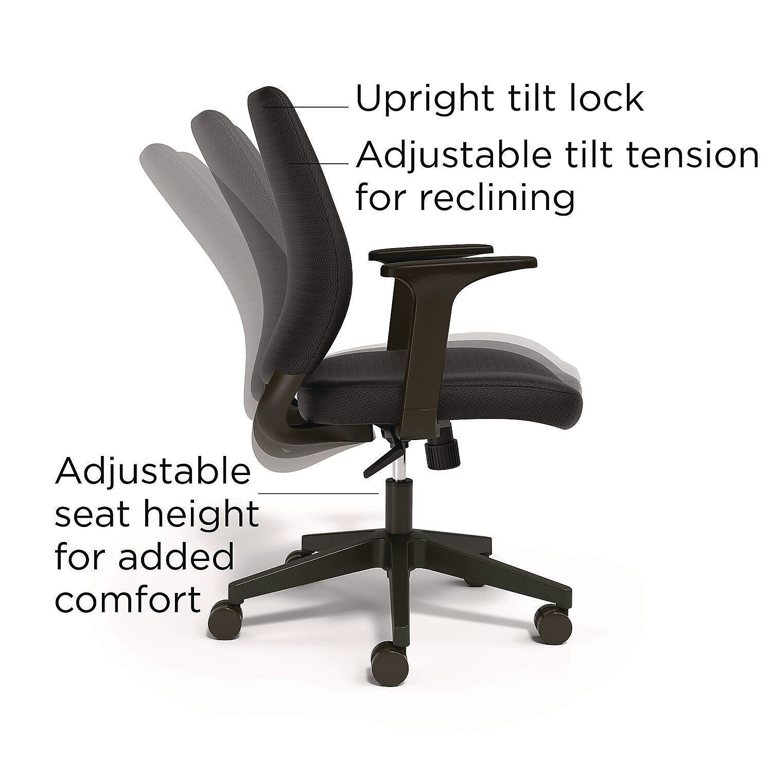 Alera Wessex Fabric Task Chair, Black (ALEWX4217)