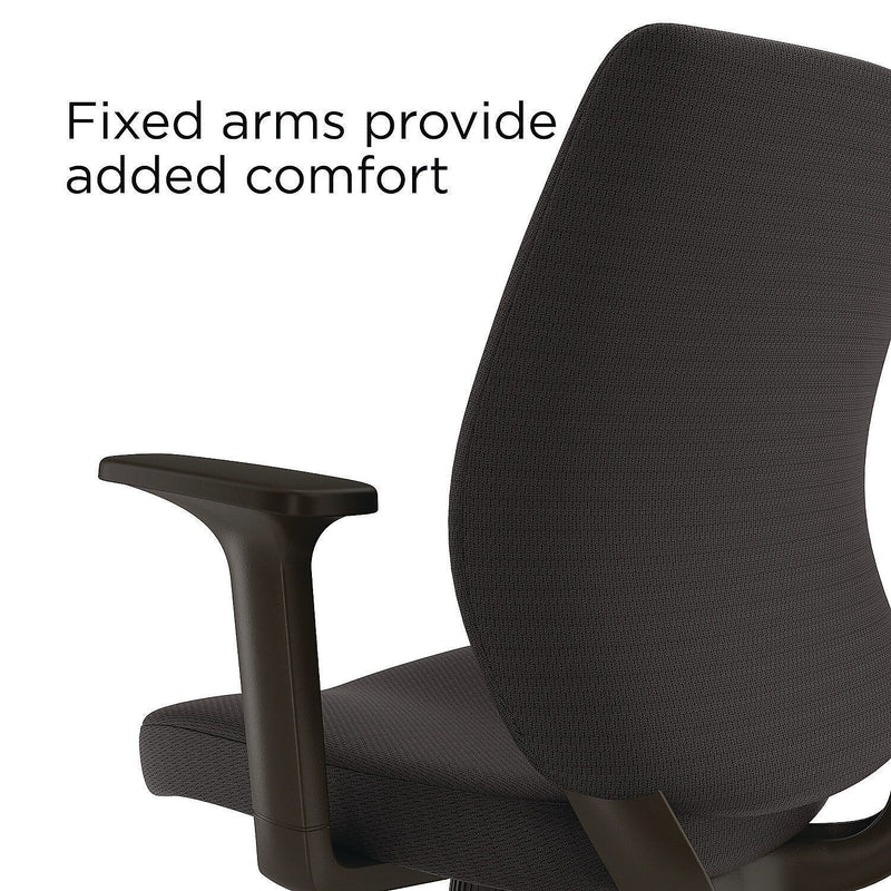 Alera Wessex Fabric Task Chair, Black (ALEWX4217)