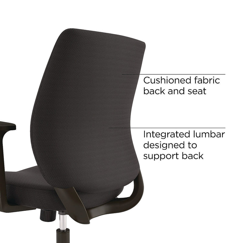 Alera Wessex Fabric Task Chair, Black (ALEWX4217)