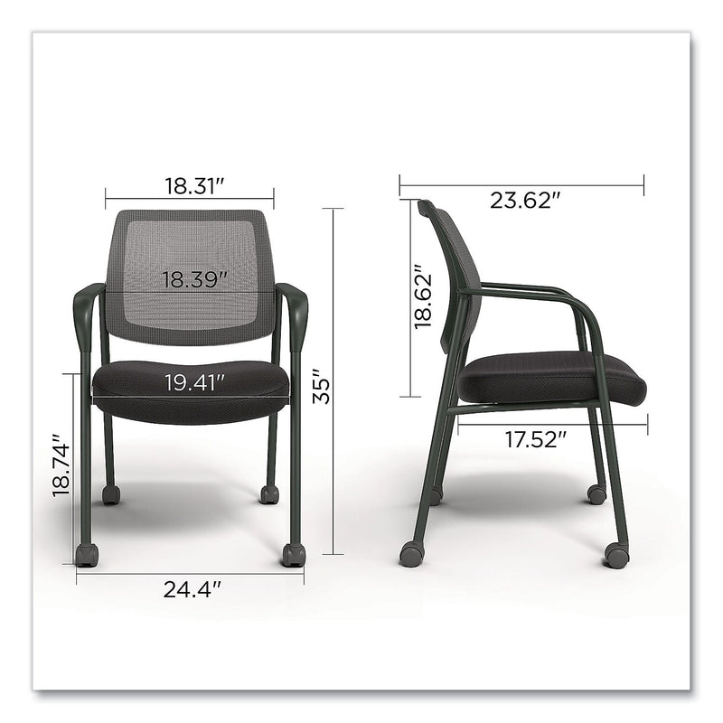 Alera Wessex Fabric Conference Chair, Black (ALEWX43BME17)