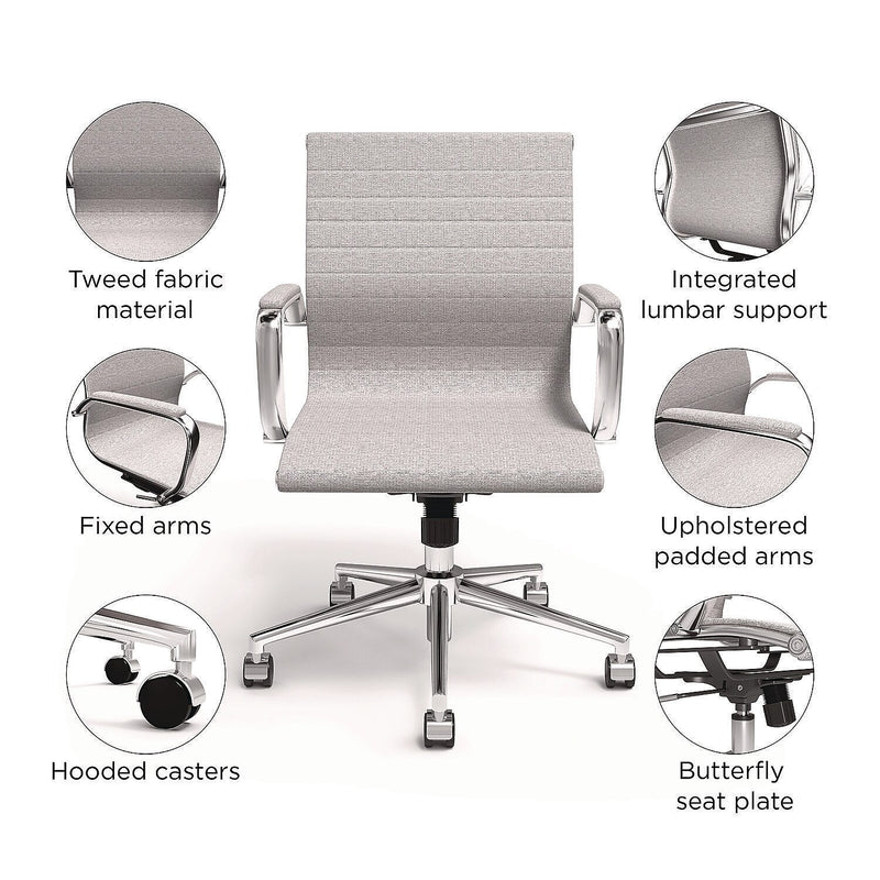 Alera Siskin Fabric Manager Chair, Gray (ALESK4244)
