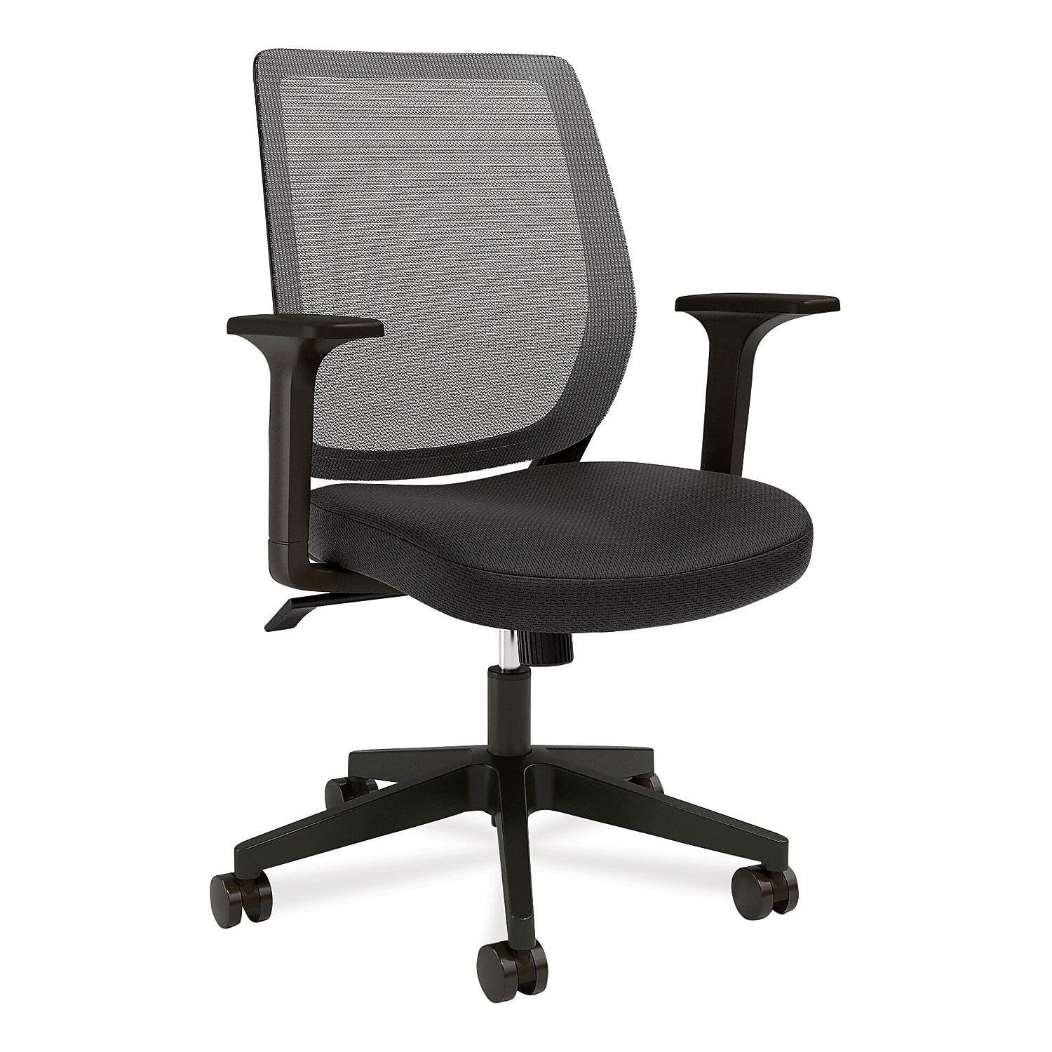 Alera Wessex Fabric Swivel Task Chair, Black (ALEWX42BME17)