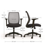 Alera Wessex Fabric Swivel Task Chair, Black (ALEWX42BME17)