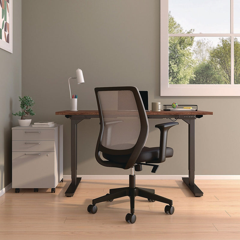Alera Wessex Fabric Swivel Task Chair, Black (ALEWX42BME17)