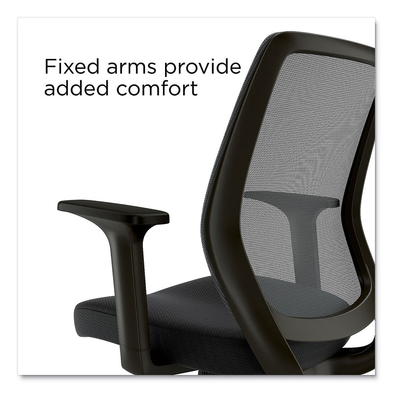 Alera Wessex Fabric Swivel Task Chair, Black (ALEWX42BME17)