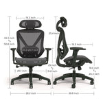Alera Taunton Ergonomic Mesh Swivel Task Chair, Black (ALETN41BME18)
