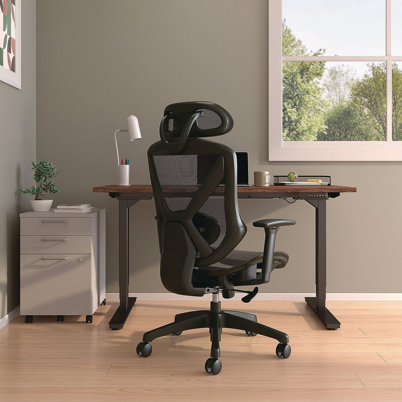Alera Taunton Ergonomic Mesh Swivel Task Chair, Black (ALETN41BME18)