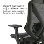 Alera Taunton Ergonomic Mesh Swivel Task Chair, Black (ALETN41BME18)