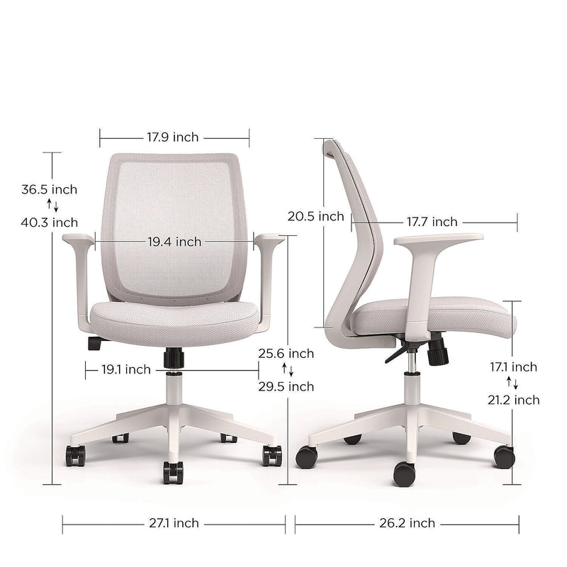 Alera Wessex Fabric Swivel Task Chair, Gray (ALEWX42BME47)