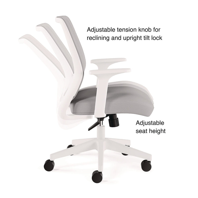 Alera Wessex Fabric Swivel Task Chair, Gray (ALEWX42BME47)