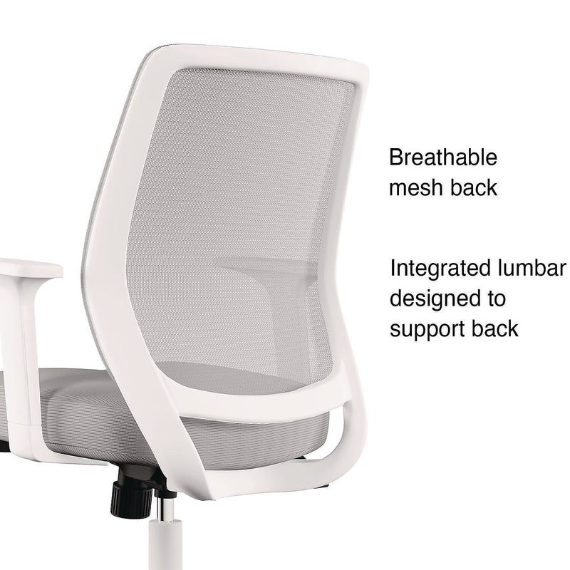 Alera Wessex Fabric Swivel Task Chair, Gray (ALEWX42BME47)