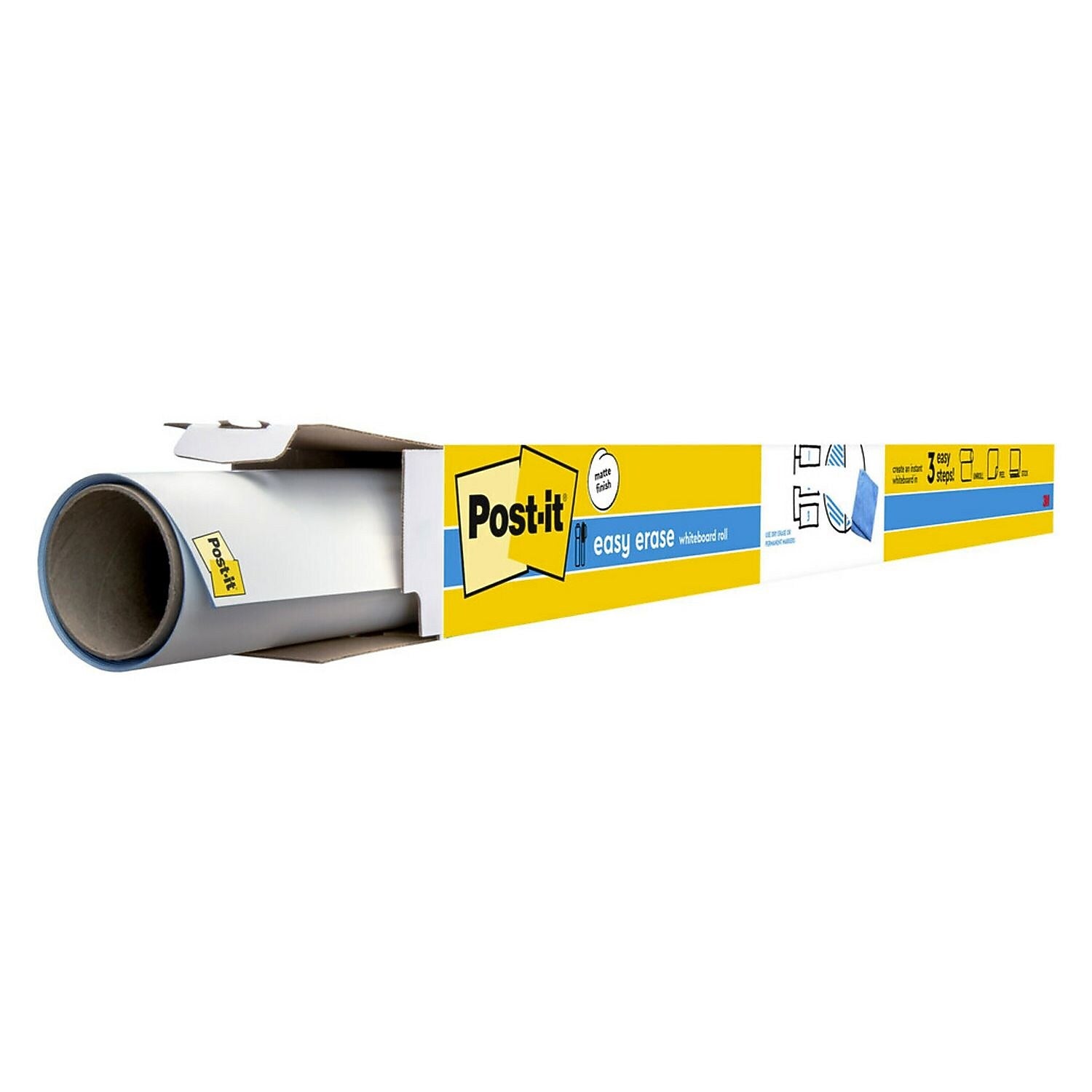 Post-it Easy Erase Laminate Dry-Erase Whiteboard, 6' x 4' (7100299520)
