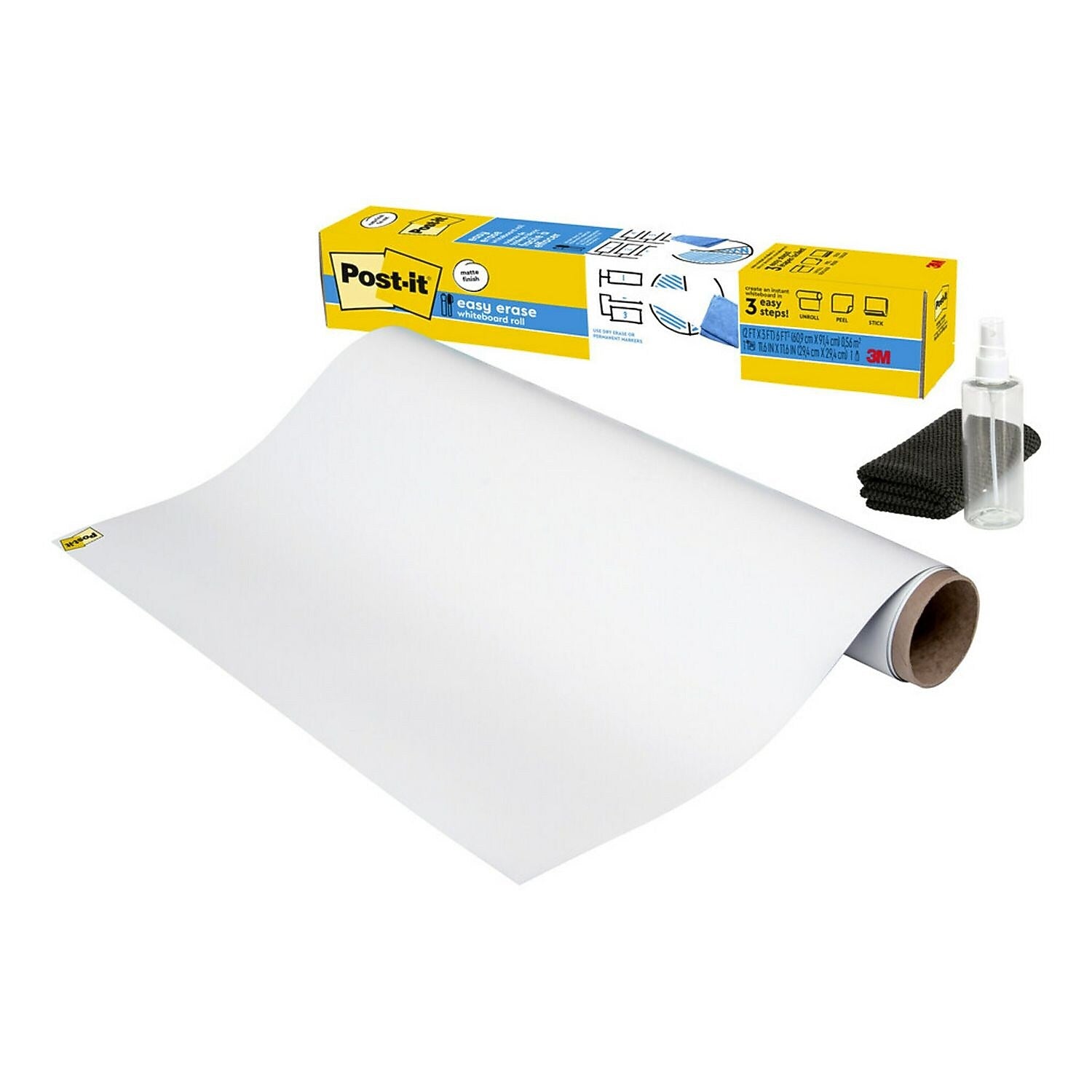 Post-it Easy Erase Laminate Dry-Erase Whiteboard, 3' x 2' (EE3X2)