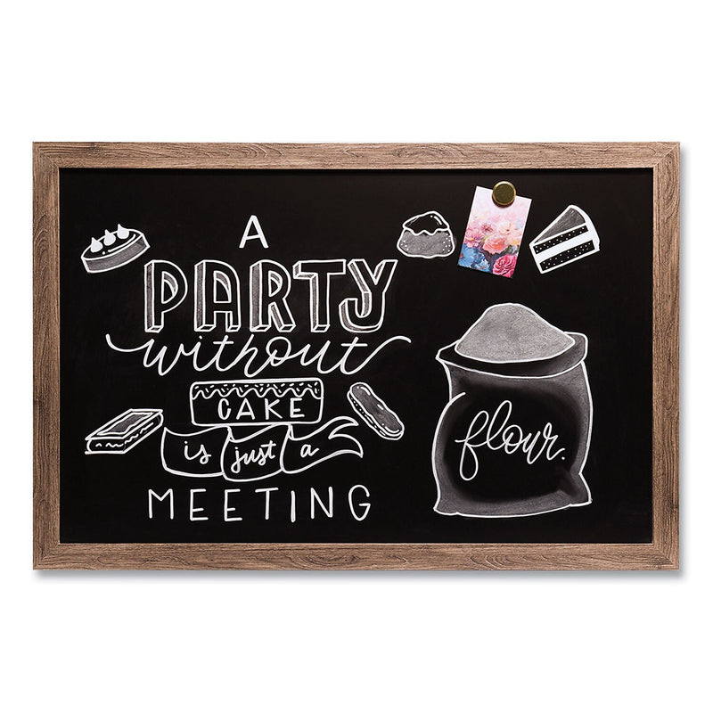 U Brands Chalkboard, Magnetic, 3' x 2', Wood Frame (UBR4549U0001)