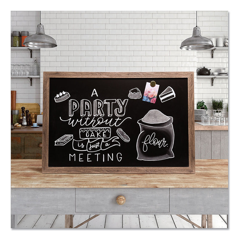 U Brands Chalkboard, Magnetic, 3' x 2', Wood Frame (UBR4549U0001)
