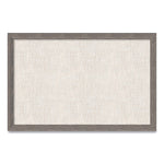 U Brands Linen Bulletin Board, Brown Frame, 3' x 2' (4891U00-01)