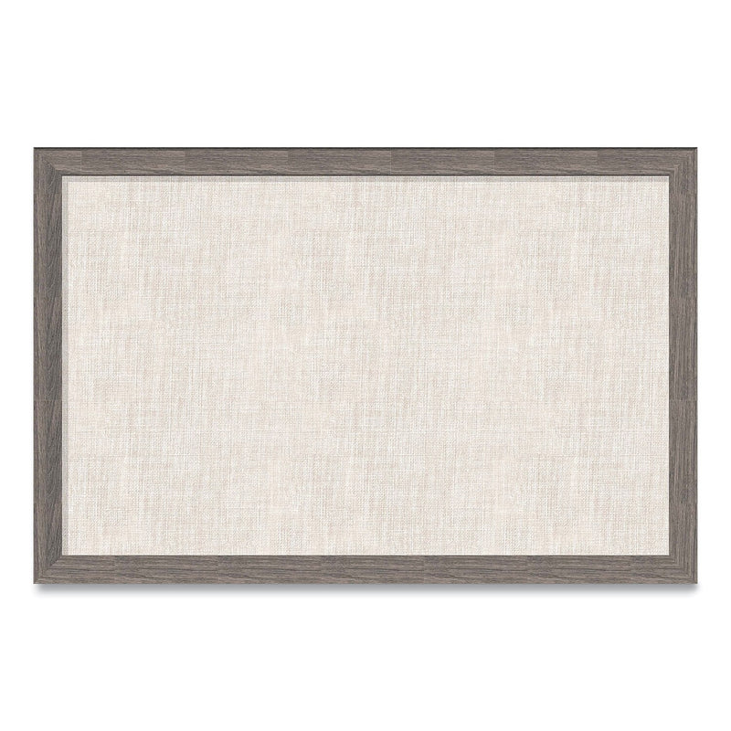 U Brands Linen Bulletin Board, Brown Frame, 3' x 2' (4891U00-01)