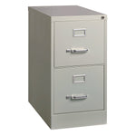 Alera Commercial 2-Drawer Vertical File Cabinet, Letter Size, Lockable, 28.38"H x 15"W x 25"D, Light Gray (ALEHVF1529LG)