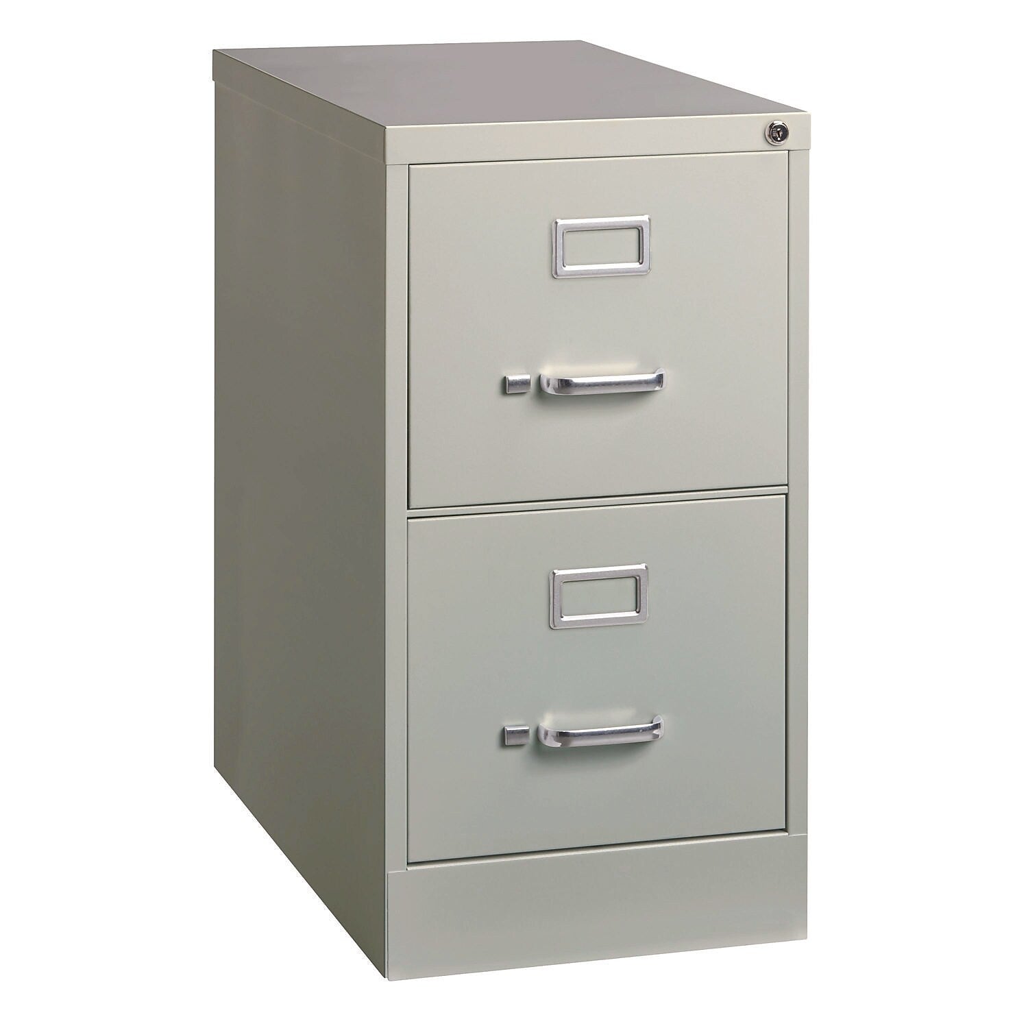 Alera Commercial 2-Drawer Vertical File Cabinet, Letter Size, Lockable, 28.38"H x 15"W x 25"D, Light Gray (ALEHVF1529LG)