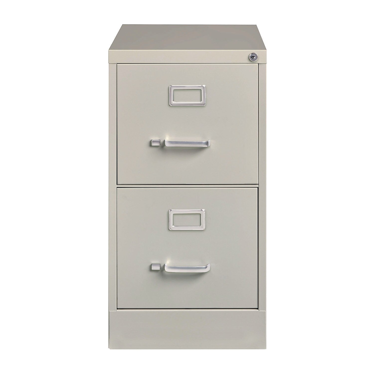 Alera Commercial 2-Drawer Vertical File Cabinet, Letter Size, Lockable, 28.38"H x 15"W x 25"D, Light Gray (ALEHVF1529LG)