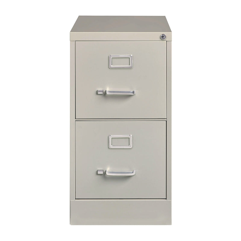 Alera Commercial 2-Drawer Vertical File Cabinet, Letter Size, Lockable, 28.38"H x 15"W x 25"D, Light Gray (ALEHVF1529LG)