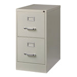 Alera Commercial 2-Drawer Vertical File Cabinet, Letter Size, Lockable, 28.38"H x 15"W x 25"D, Light Gray (ALEHVF1529LG)