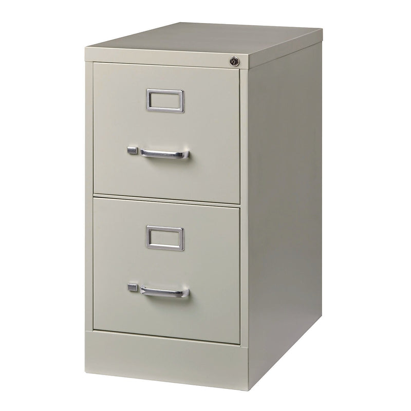 Alera Commercial 2-Drawer Vertical File Cabinet, Letter Size, Lockable, 28.38"H x 15"W x 25"D, Light Gray (ALEHVF1529LG)