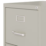 Alera Commercial 2-Drawer Vertical File Cabinet, Letter Size, Lockable, 28.38"H x 15"W x 25"D, Light Gray (ALEHVF1529LG)