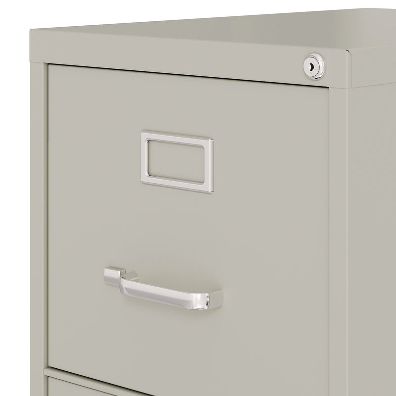 Alera Commercial 2-Drawer Vertical File Cabinet, Letter Size, Lockable, 28.38"H x 15"W x 25"D, Light Gray (ALEHVF1529LG)