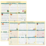 2024-2025 House of Doolittle Illustrated Seasons 37" x 24" Academic Yearly Dry Erase Wall Calendar, Reversible (HOD39835)