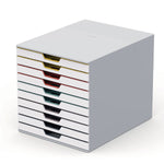 Durable VARICOLOR Plastic Front Loading Stackable Letter Tray, Letter to Folio Size, White (763027)