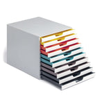 Durable VARICOLOR Plastic Front Loading Stackable Letter Tray, Letter to Folio Size, White (763027)