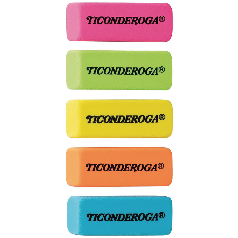 Ticonderoga Block Eraser, Assorted Colors, 30/Box (X38930)