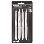 uniball 207 Plus+ Retractable Gel Pen, Medium Point, 0.7mm, Black Ink, 4 Pack (70652)