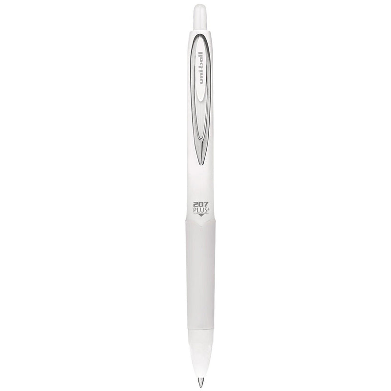 uniball 207 Plus+ Retractable Gel Pen, Medium Point, 0.7mm, Black Ink, 4 Pack (70652)