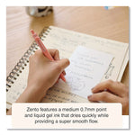 uniball Zento Retractable Gel Pen, Medium Point, 0.7mm, Black Ink, Dozen (70663)