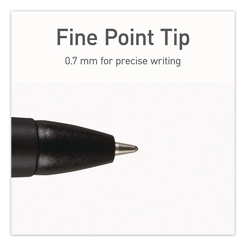 TOPS PENTONIC Retractable Ballpoint Pen, Fine Point, 0.7mm, Black Ink, Dozen (PEN12120)