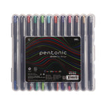 TOPS PENTONIC Gel Pen, Assorted Point, 0.6 mm/0.7 mm/1 mm, Assorted Ink, Dozen (PEN12185)