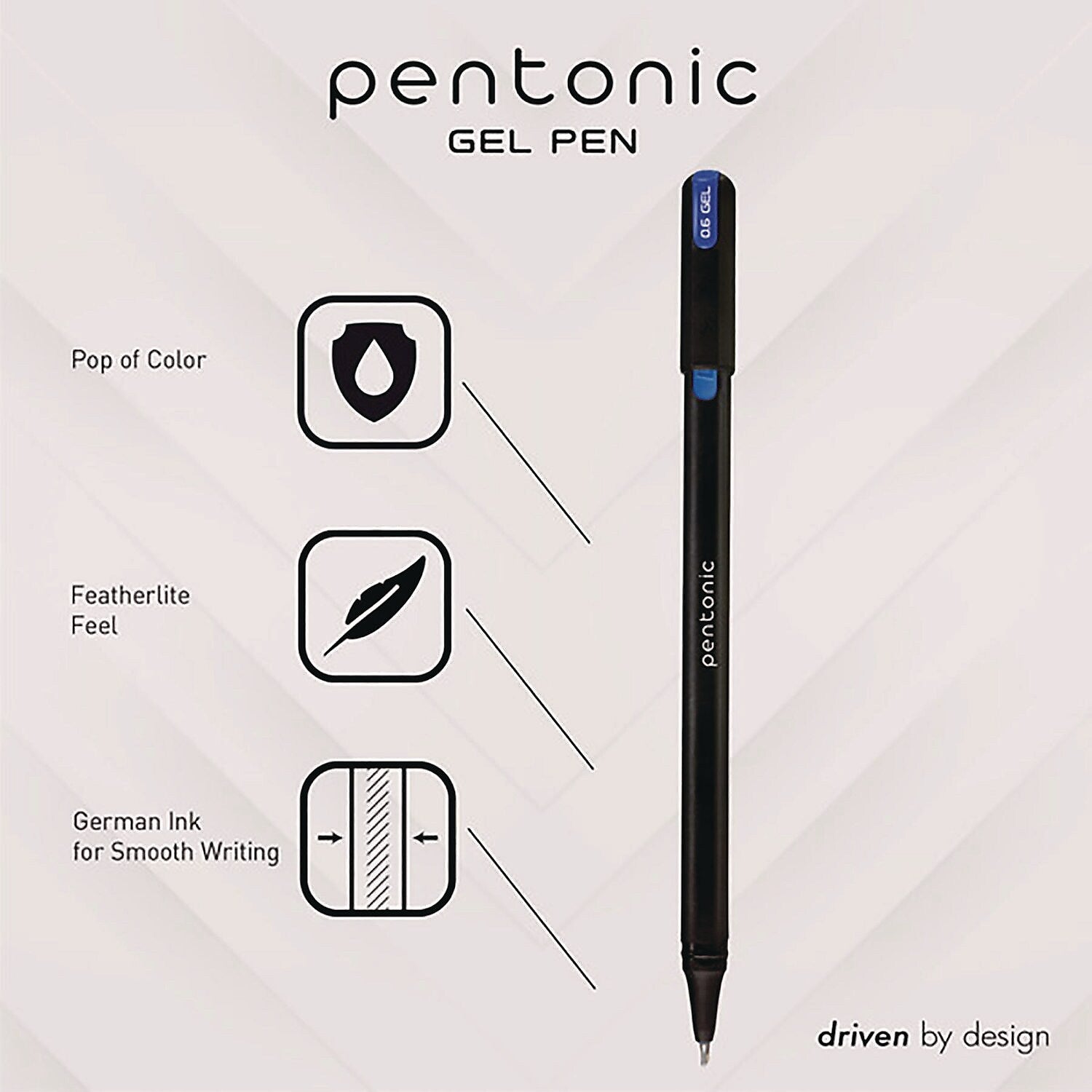 TOPS PENTONIC Gel Pen, Assorted Point, 0.6 mm/0.7 mm/1 mm, Assorted Ink, Dozen (PEN12185)