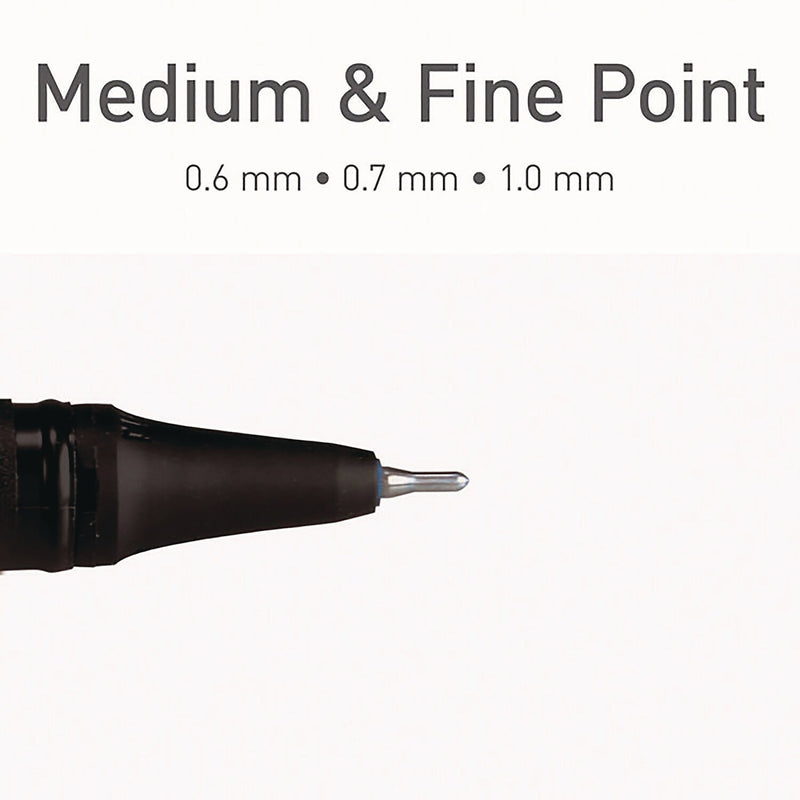 TOPS PENTONIC Gel Pen, Assorted Point, 0.6 mm/0.7 mm/1 mm, Assorted Ink, Dozen (PEN12185)
