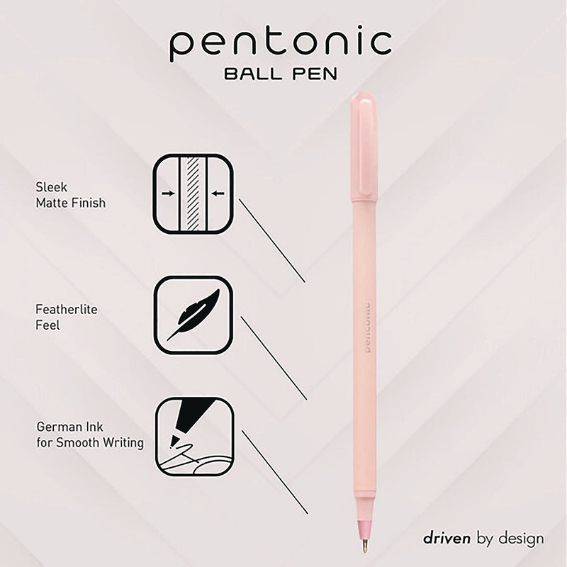 TOPS PENTONIC Gel Pen, Fine Point, 0.7mm, Red Ink, 10 Pack (PEN13087)