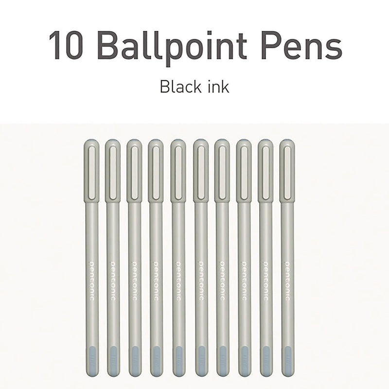 TOPS PENTONIC Gel Pen, Fine Point, 0.7mm, Black Ink, 10 Pack (PEN13086)