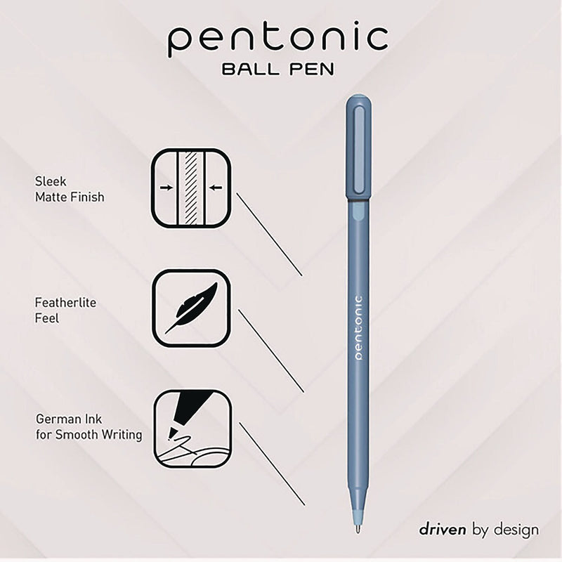 TOPS PENTONIC Gel Pen, Fine Point, 0.7mm, Blue Ink, 10 Pack (PEN13085)