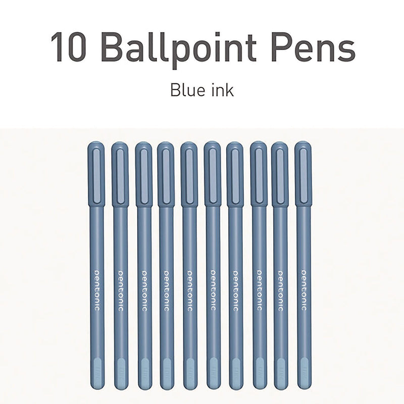 TOPS PENTONIC Gel Pen, Fine Point, 0.7mm, Blue Ink, 10 Pack (PEN13085)