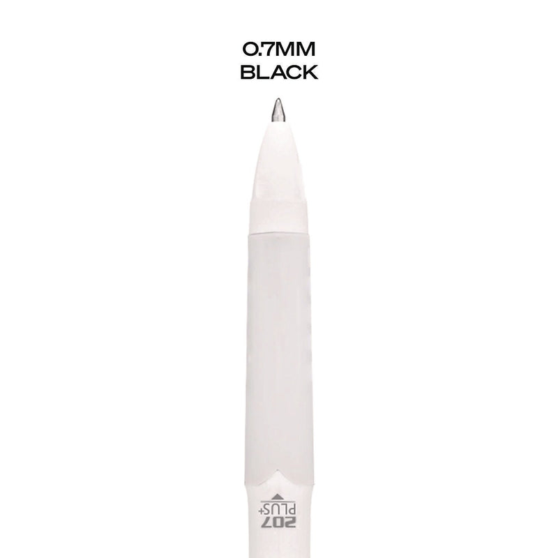 uniball 207 Plus+ Retractable Gel Pen, Medium Point, 0.7mm, Black Ink, Dozen (70706)