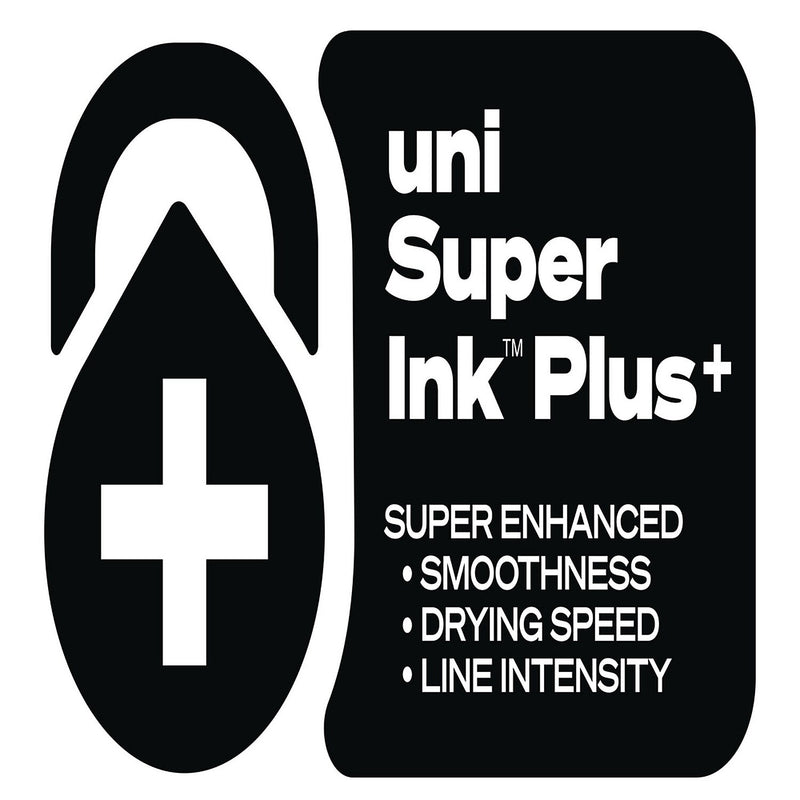 uniball 207 Plus+ Retractable Gel Pen, Micro Point, 0.5mm, Black Ink, Dozen (70606)